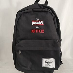 Herschel Supply Company Black Backpack with WWE RAW Design